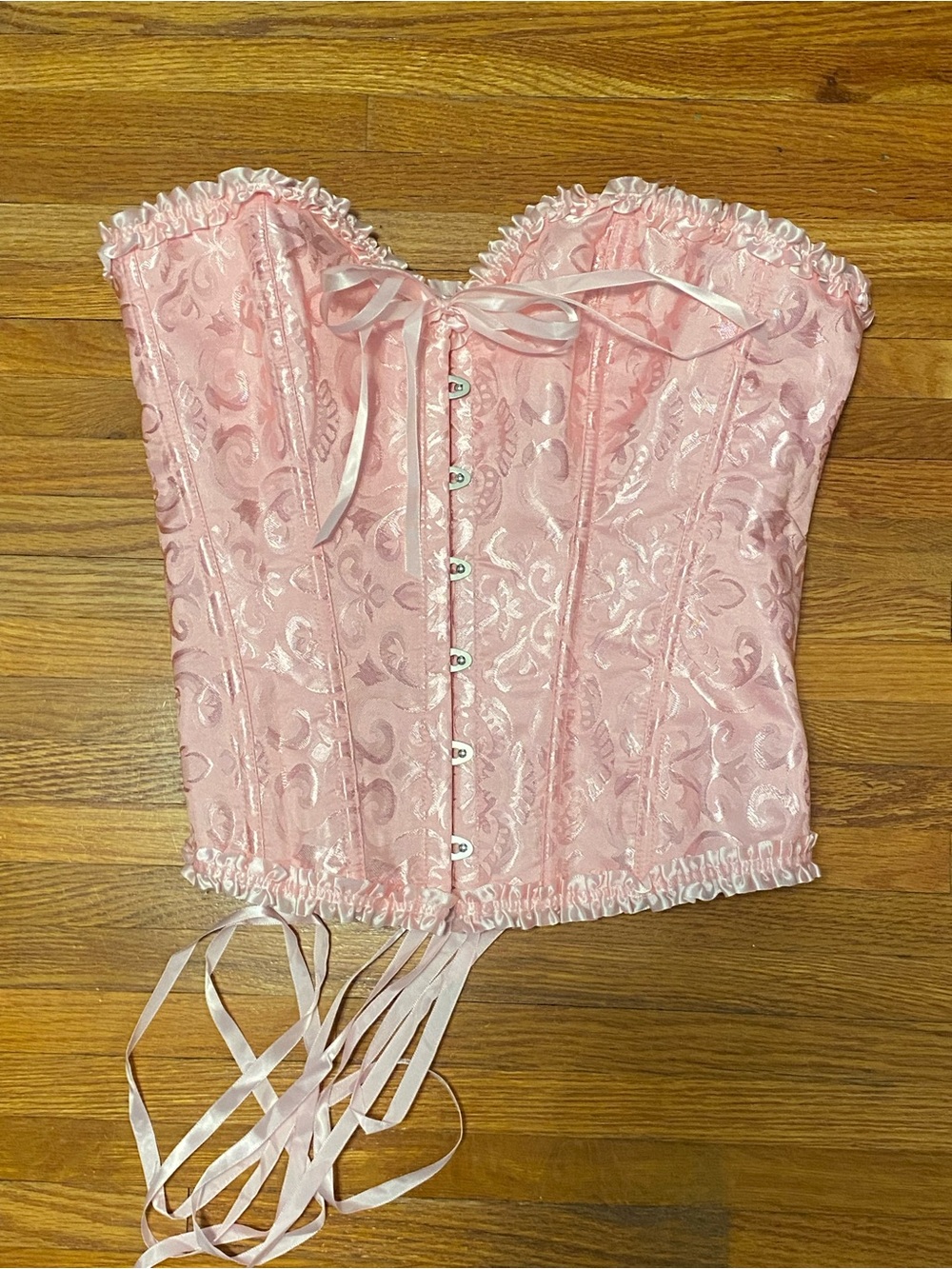 pink corset bustier